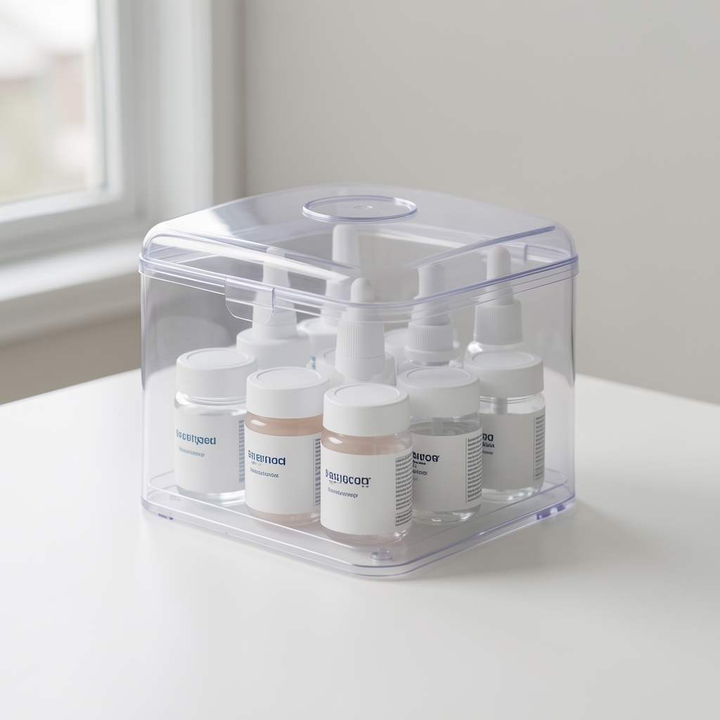 Tommee Tippee električni parni sterilizator sa 6 bočica unutra na beloj kuhinjskoj površini
